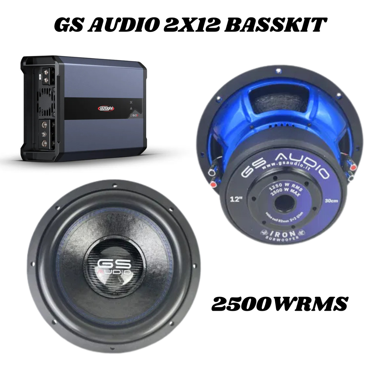 GS AUDIO IRON 2X12 BASPAKET