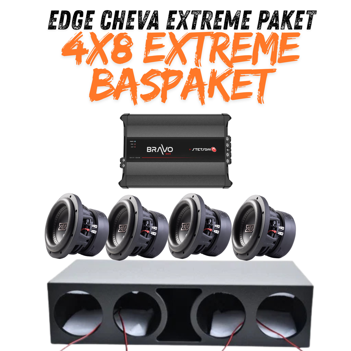 Edge Cheva extremebas paket 4x Edge EDGE EDP82SPL-E3 + Stetsom 5000w