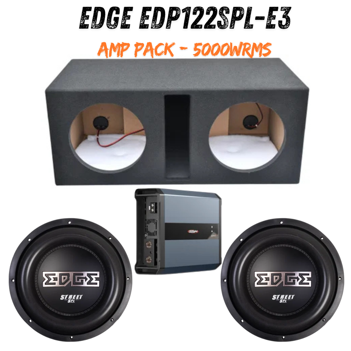 EDGE EDP122SPL-E3 baspaket med låda och SounDigital 5000.1 EVO 5