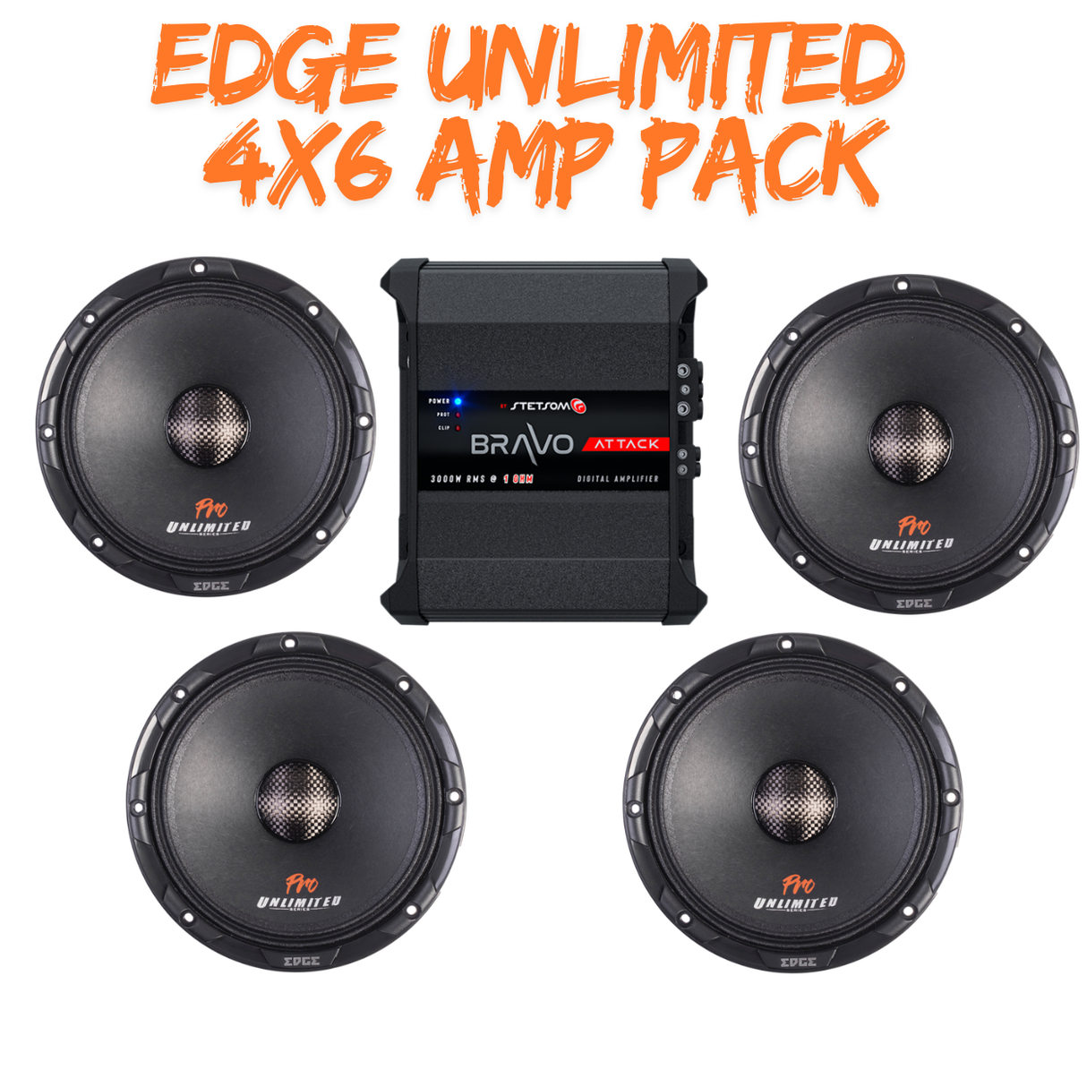 EDGE EDUPRO6-E3 4-pack med Stetsom BRAVO Attack 3000W