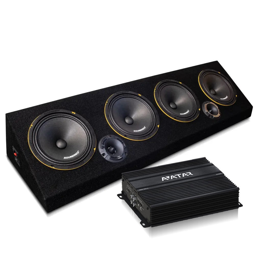 Loud as Hell 4×8-tums slopeplanka med Machete Fight 80 och Avatar ABR-350.2