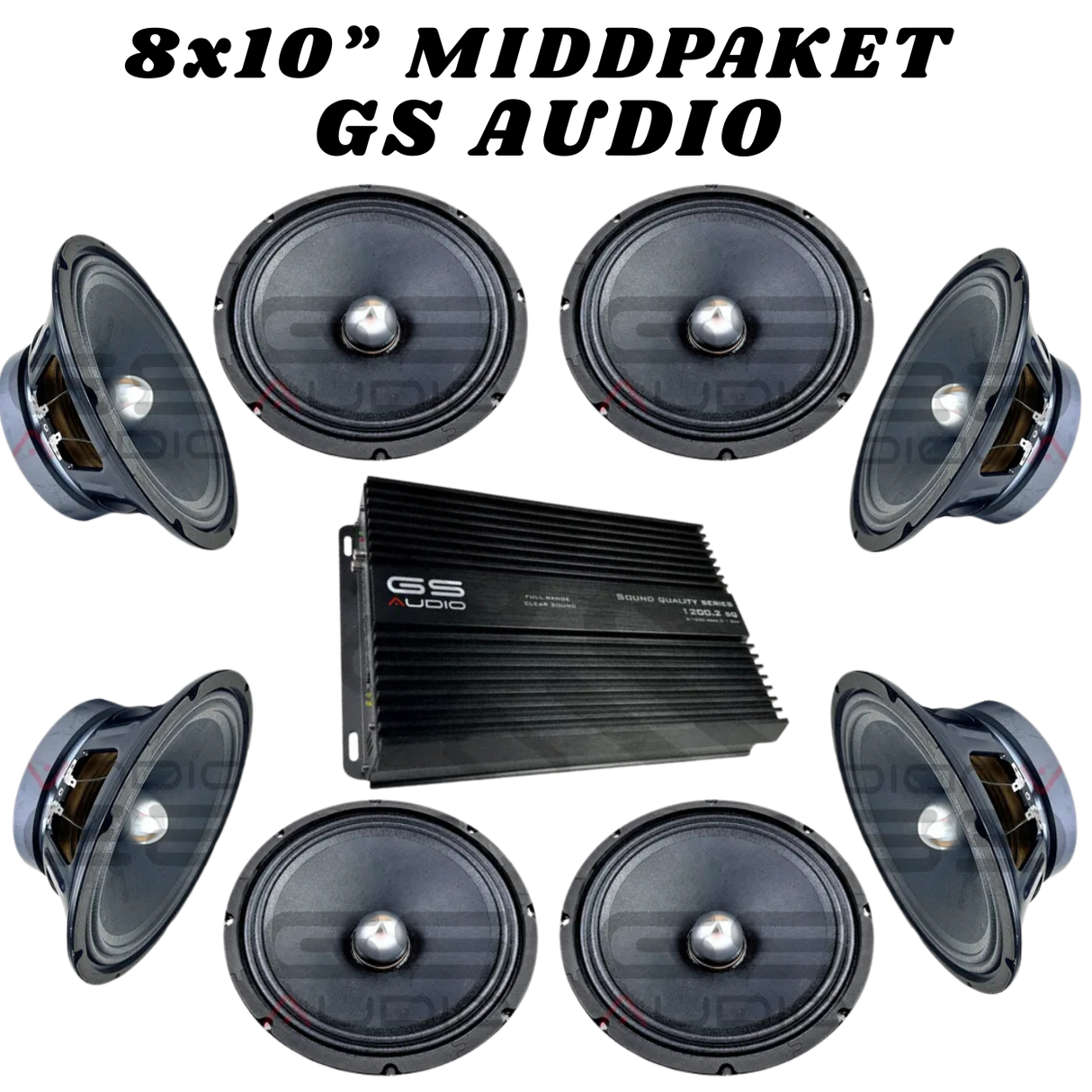 8x10” Midbaspaket – GS Audio Platinum FLAT MK2 + 1200.2SQ