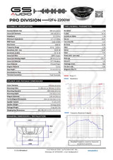 GS Audio PRO 12F4-2200W | PA Woofer