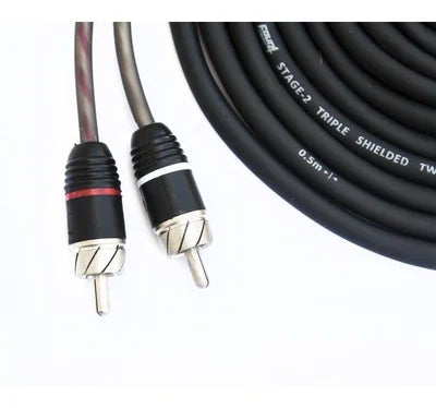 4Connect STAGE2 lågnivåkabel 5,5 m – 2-kanals RCA-kabel