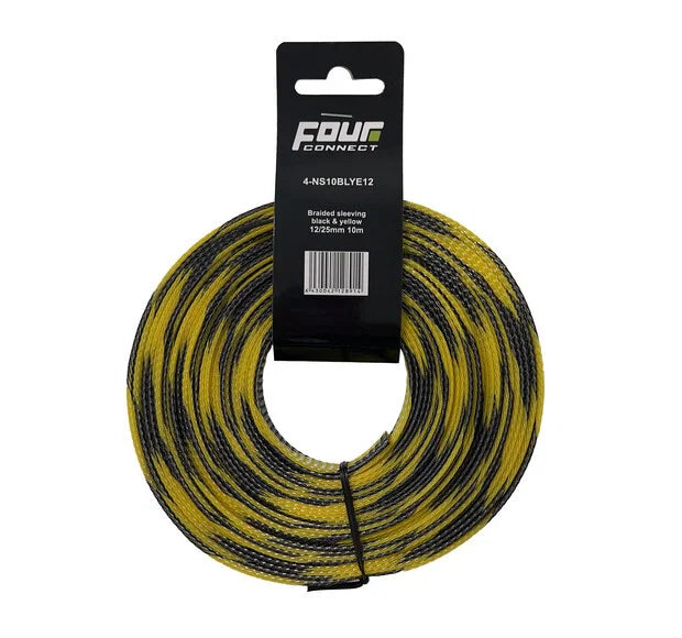 FOUR Connect 4-NS10BLYE12 nylonsock Black/Yellow 12/25mm 10m