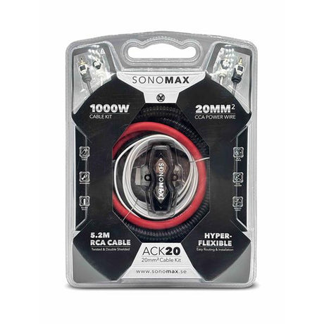 Sonomax ACK20 20 mm² kabelkit med RCA, förpackning