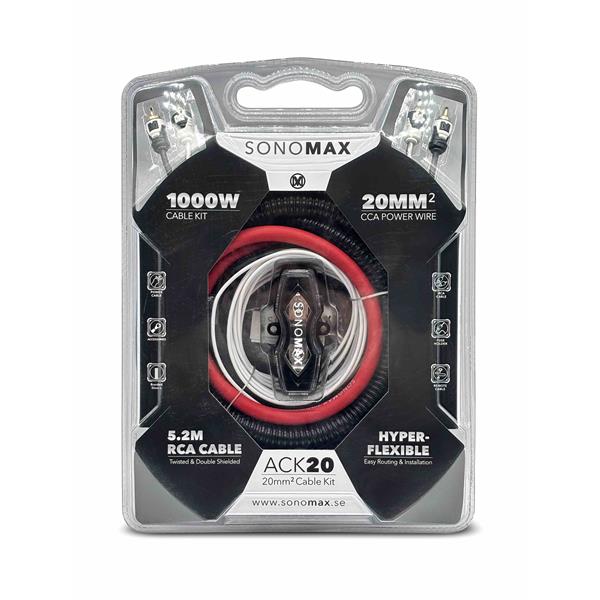 Sonomax ACK20 20 mm² kabelkit med RCA, förpackning