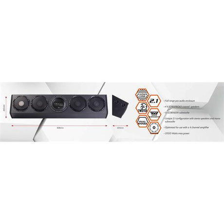 EDGE DBX-serien Probox 6,5" med subwoofer