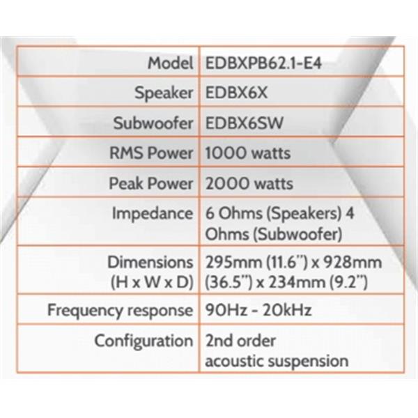 EDGE DBX-serien Probox 6,5" med subwoofer