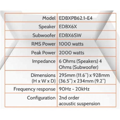 EDGE DBX-serien Probox 6,5" med subwoofer