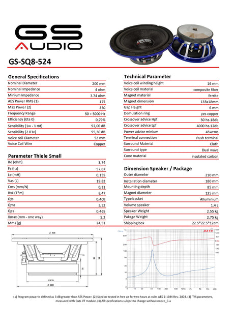 GS Audio SQ 8" v.2