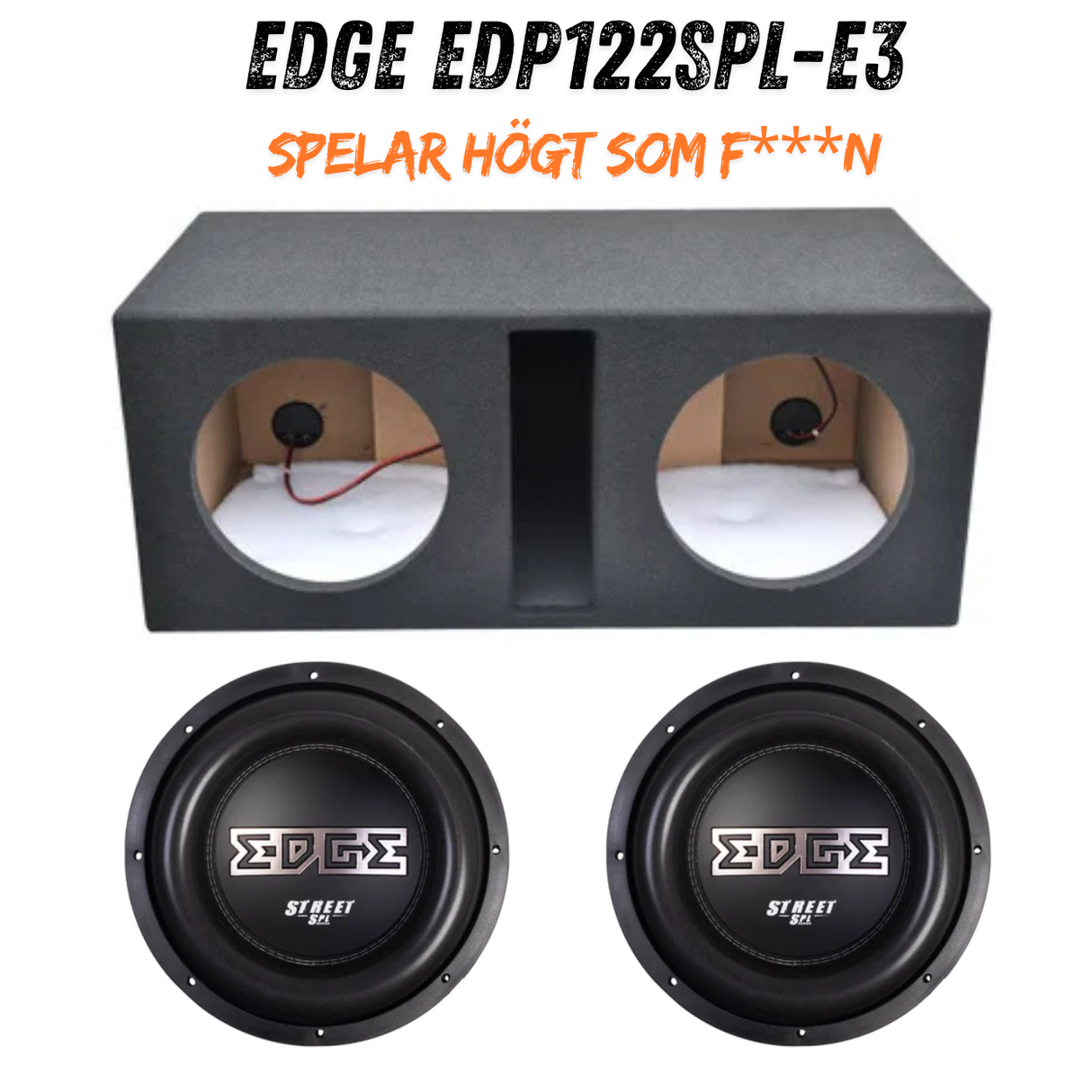 EDGE EDP122SPL-E3 2-pack med baslåda – SPL-baspaket