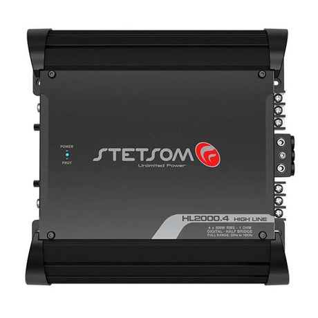 Stetsom HL2000.4 – 4-kanals slutsteg 4 × 500W RMS (1 Ohm & 2 Ohm)