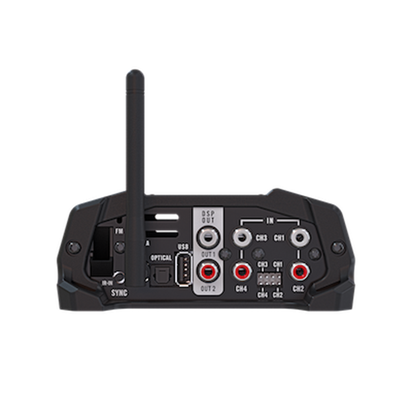 Stetsom High Line DSPLAYER 400.4 – 4-kanals Slutsteg med Inbyggd DSP, Bluetooth & Musikspelare