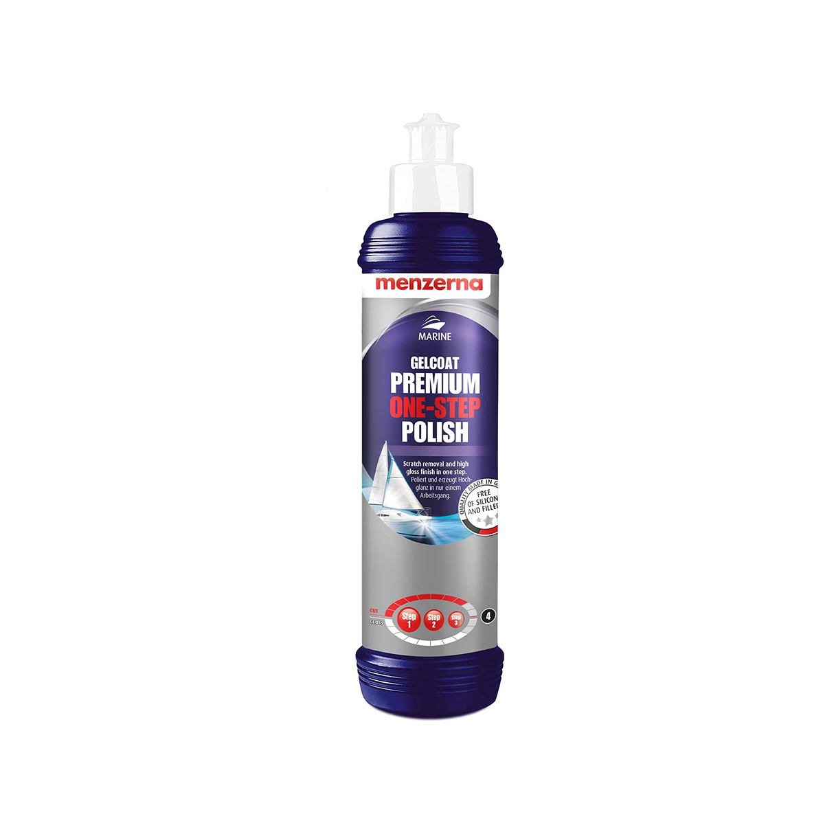 Båtpolermedel Menzerna Gelcoat Premium One Step Polish, 250 ml