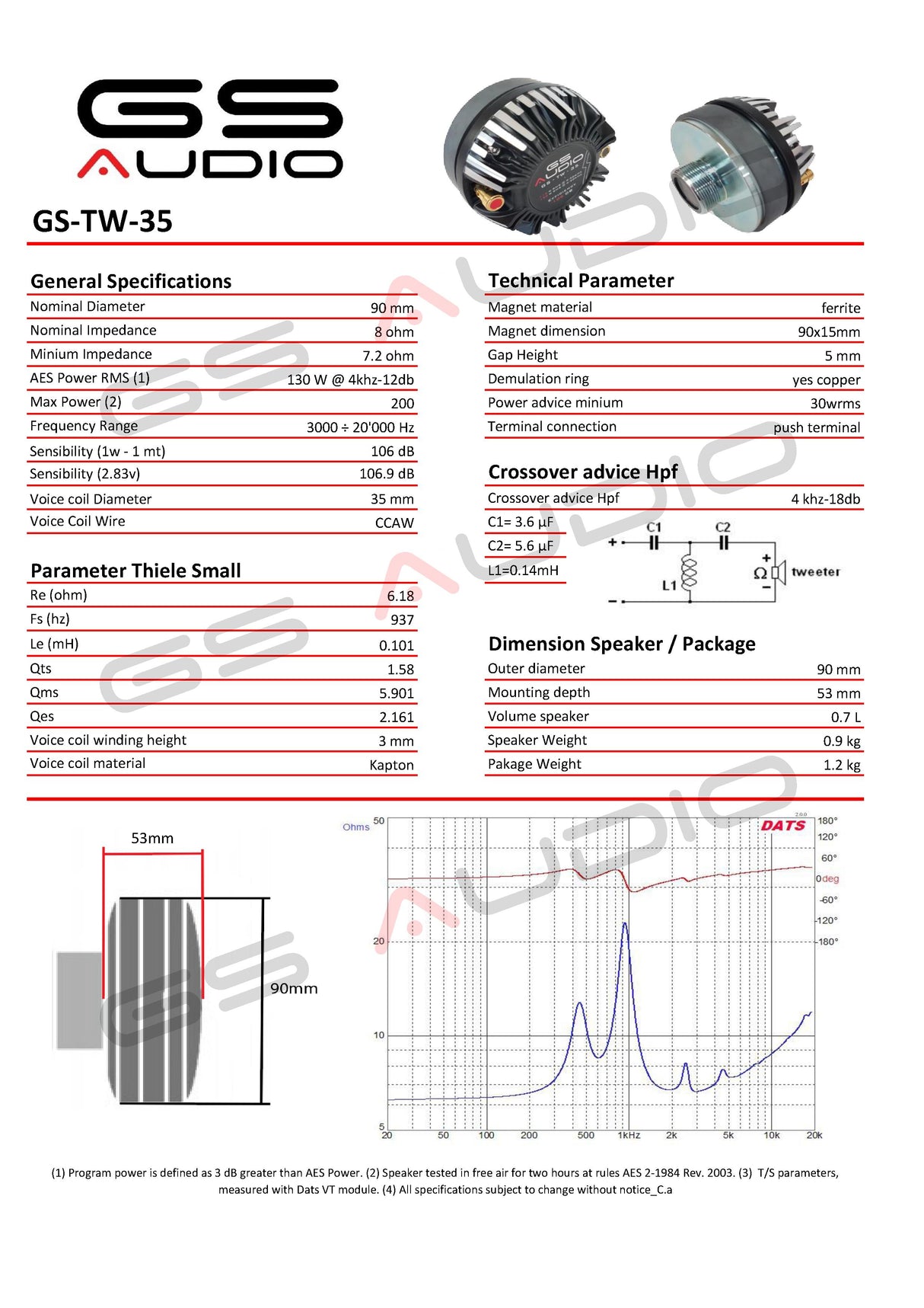 GS Audio TW-35