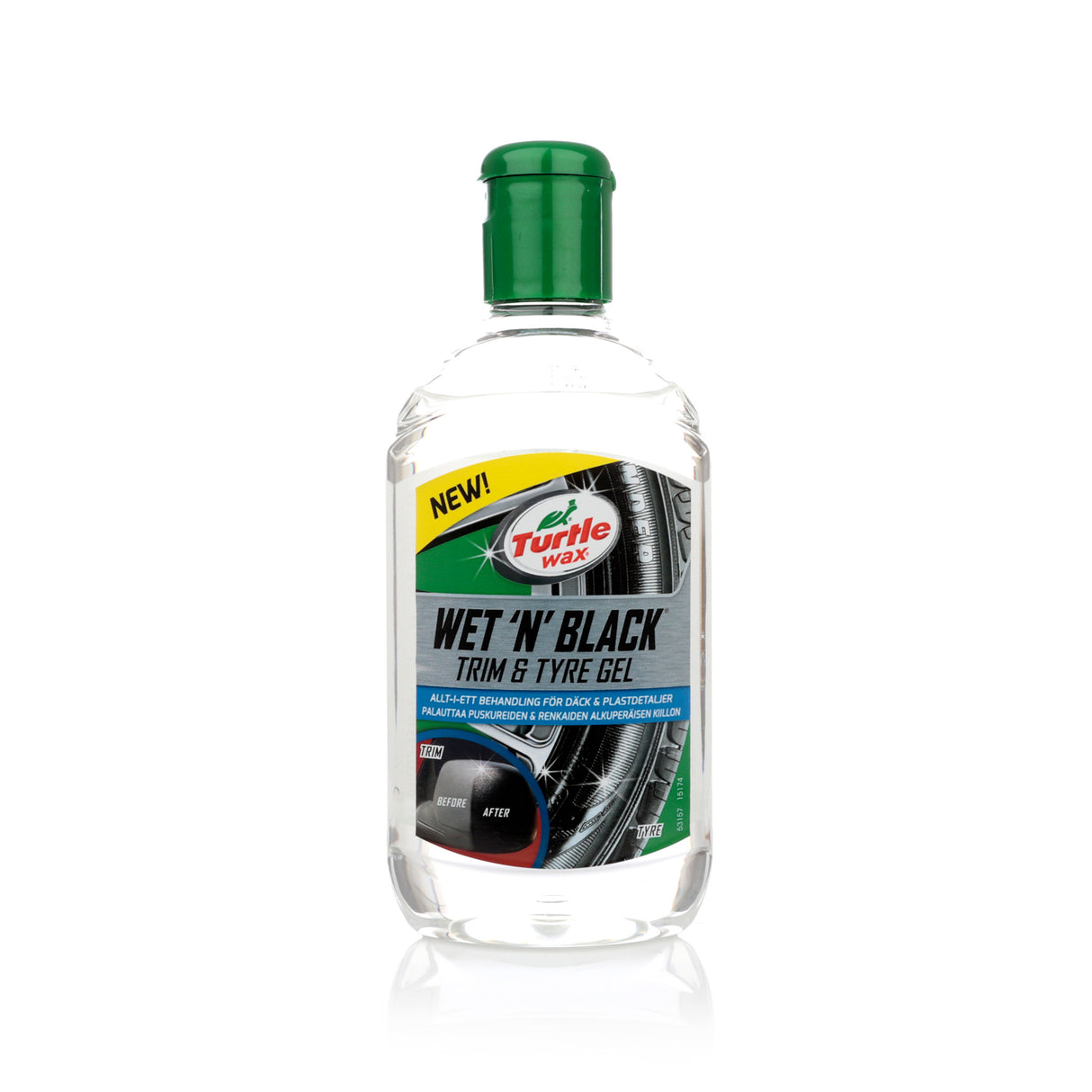 Däckglans Turtle Wax Wet 'N' Black Trim & Tyre Gel, 300 ml