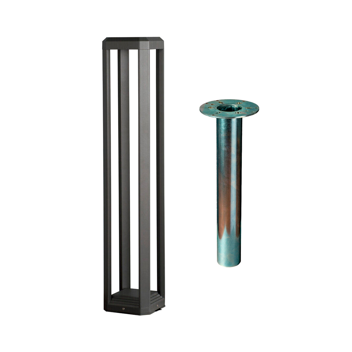 Pollare Airam Flen Bollard, 1100 lm, Lampa + Markstöd