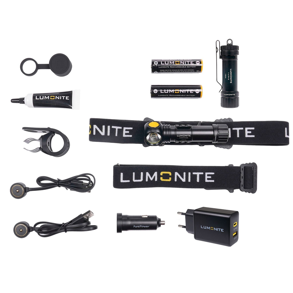 Pannlampa LUMONITE® Compass, 1250 lm, PREMIUM-paket (Utrustningspaket)