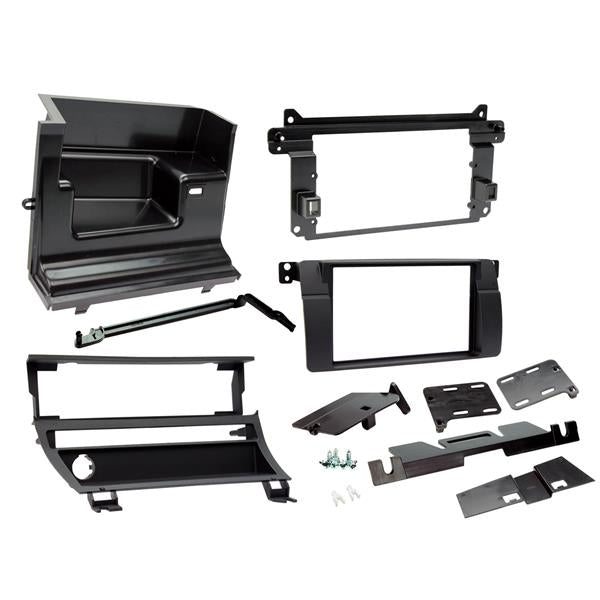 Connects2 mattsvart 2-DIN stereoram för vänsterstyrd BMW E46 CT23BM16L