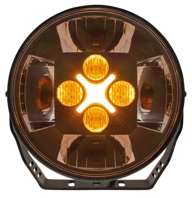 OPTIBEAM Gen III Nin9, vit/orange DRL 9"