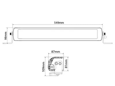 OPTIBEAM Savage 20", vit/orange DRL, DT, DV