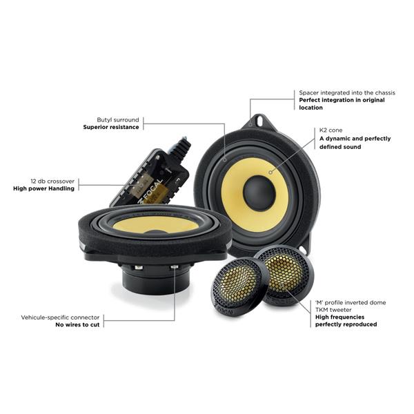 Focal IS BMW 100KL K2 Power tvåvägs högtalarkit för BMW