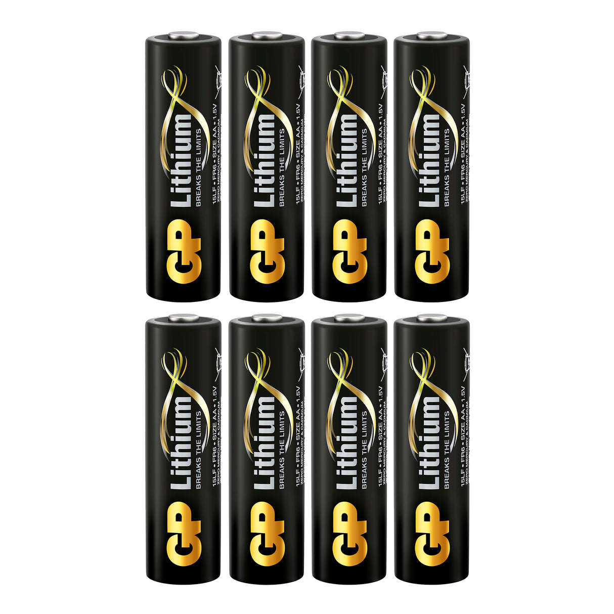 AA-batteri GP Lithium, 8 st