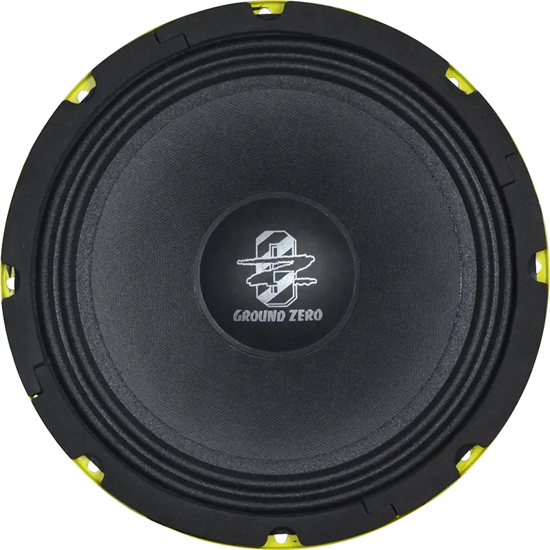Ground Zero GZCK 200XSPL – frontvy med skyddsgaller