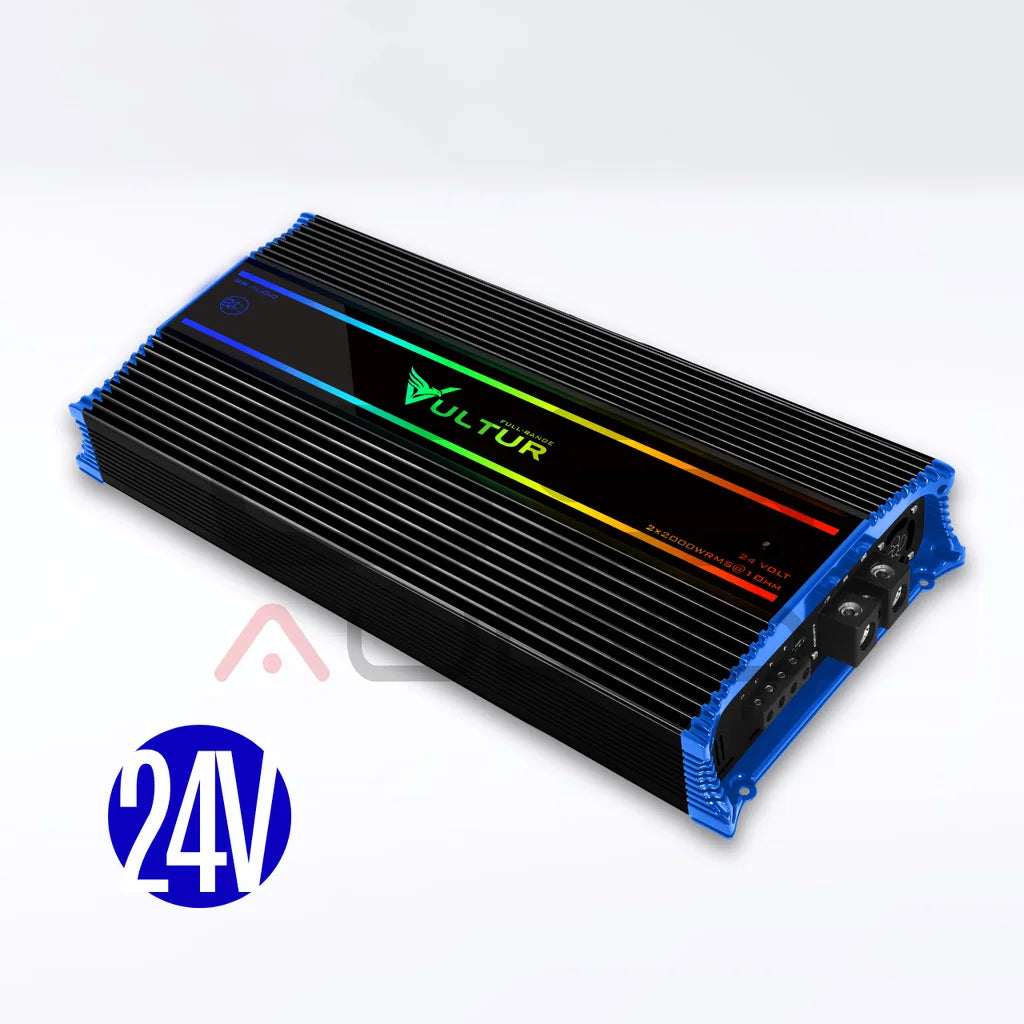 GS Audio VULTUR GS-2.2000VLT24 – 2-kanals fullrange-slutsteg för 24 V