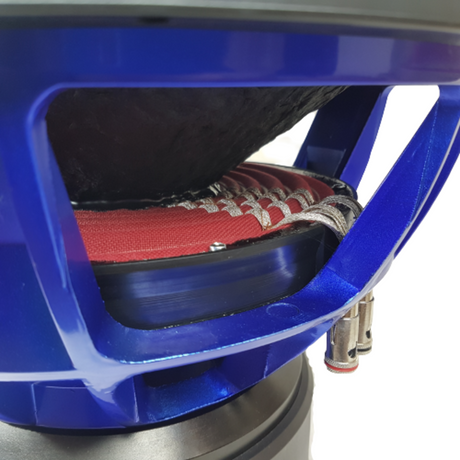 GS Audio Gold 15 D1 subwoofer – talspole och upphängning