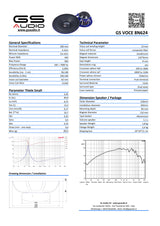 GS Audio Voce NEO 8-tums mellanregister – datablad