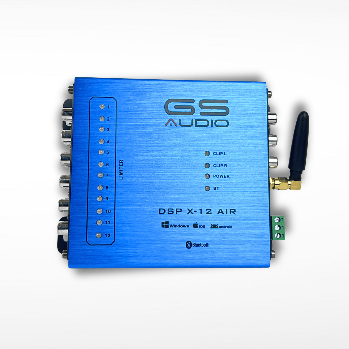 GS Audio X12-DSP med extern Bluetooth-antenn