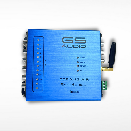 GS Audio X12-DSP med extern Bluetooth-antenn