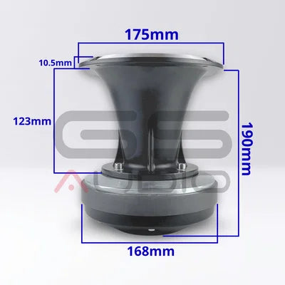 GS Audio DR76 med H123-horn – kraftfull kompressionsdriver för höga ljudnivåer