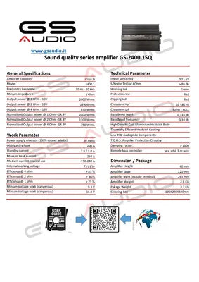 Gs Audio 2400.1SQ