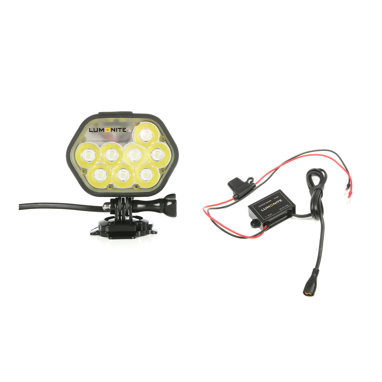 LUMONITE® Leader, Enduro Hjälmpaket, 1 x lampa + 12V-transformator (6838 lm)