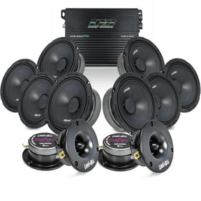 Loud as Hell Chaos 6,5 amp-paket med midbasar, horndiskanter och slutsteg