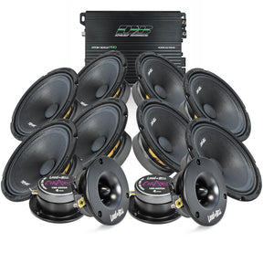 Loud as Hell Chaos 8 amp-paket med midbasar, horndiskanter och Deaf Bonce-slutsteg