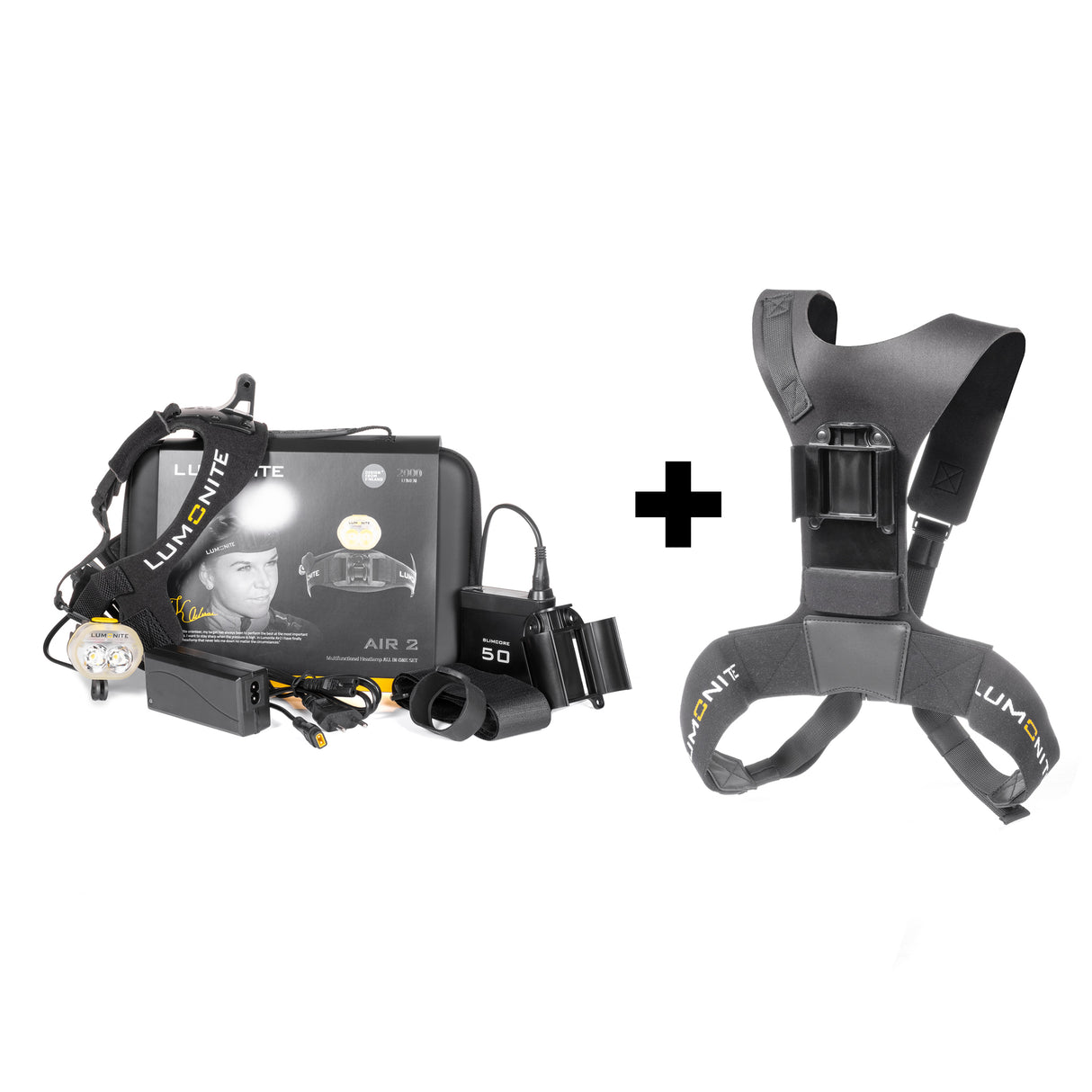 Pannlampa LUMONITE® Air (v.2), 2489 lm, Basic-paket + batterisele