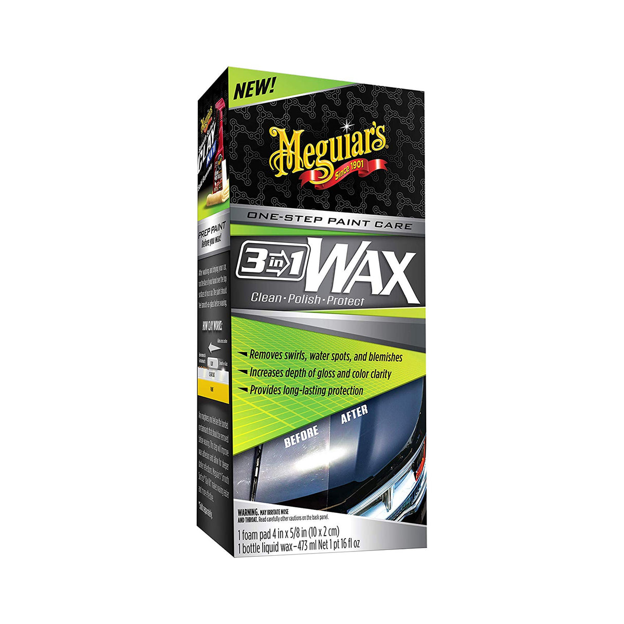 Flytande Bilvax Meguiars 3 in 1 Wax, 473 ml