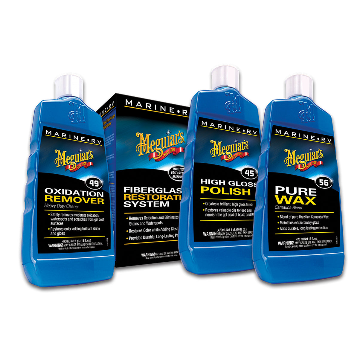 Båtpolerspaket Meguiars Marine Fiberglass Restoration System