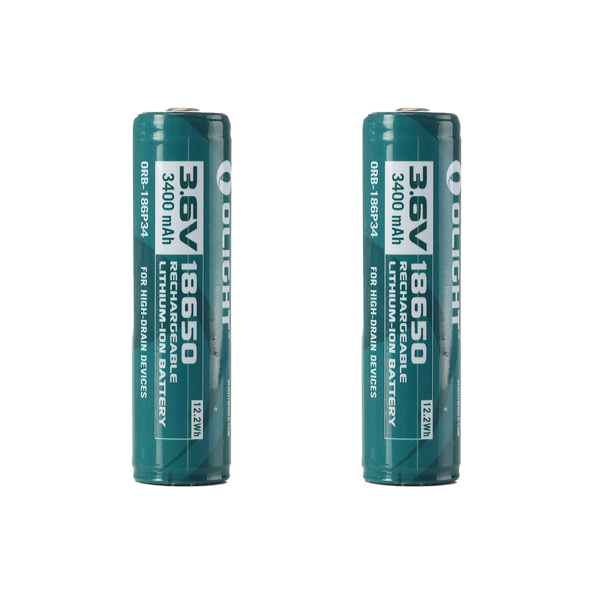 18650 Li-ion batteri Olight, 3400 mAh, 2 st