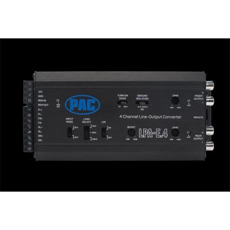PAC LPA-E.4 reglage och anslutningar