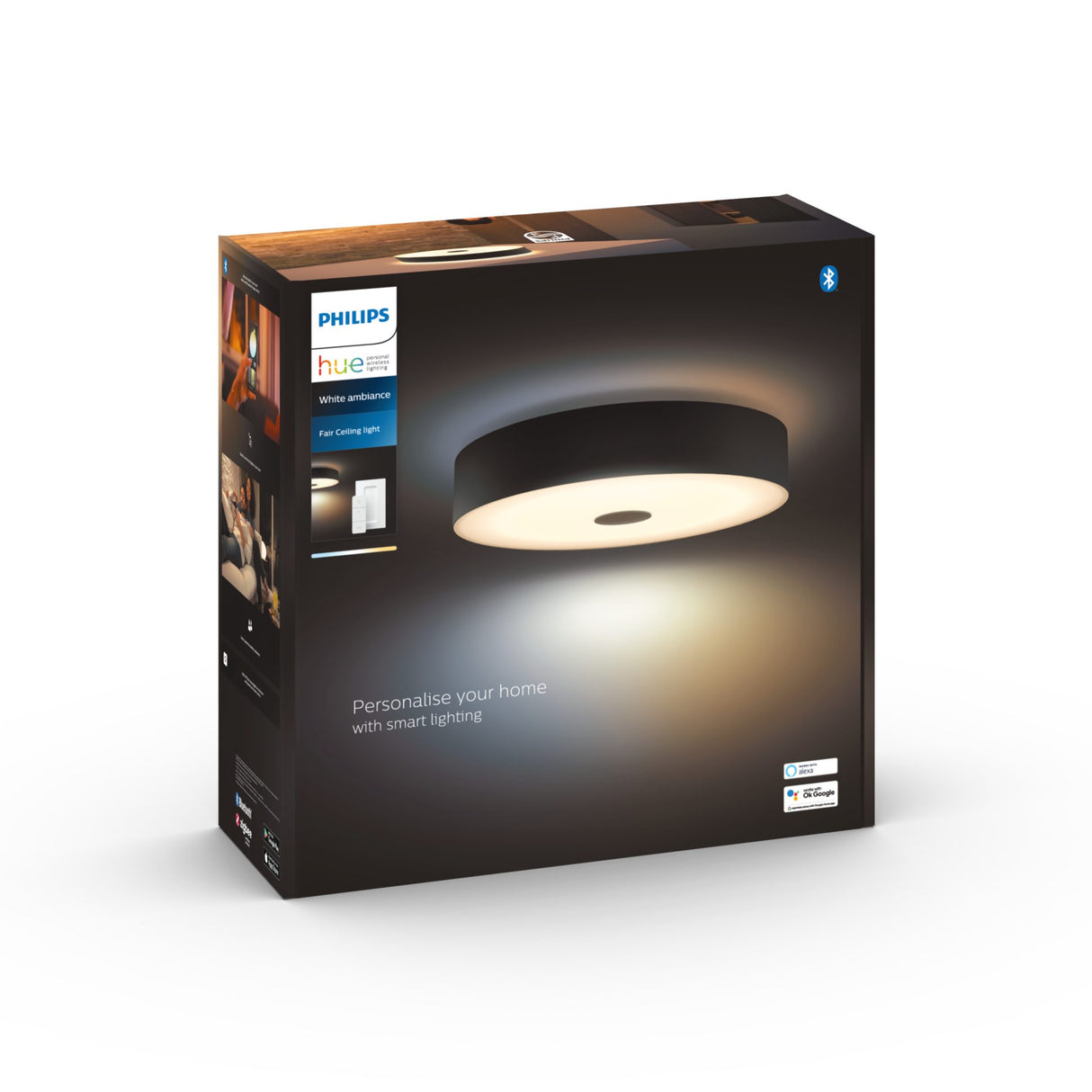 Taklampa Philips Hue Fair 25W, 2200-6500K, Svart