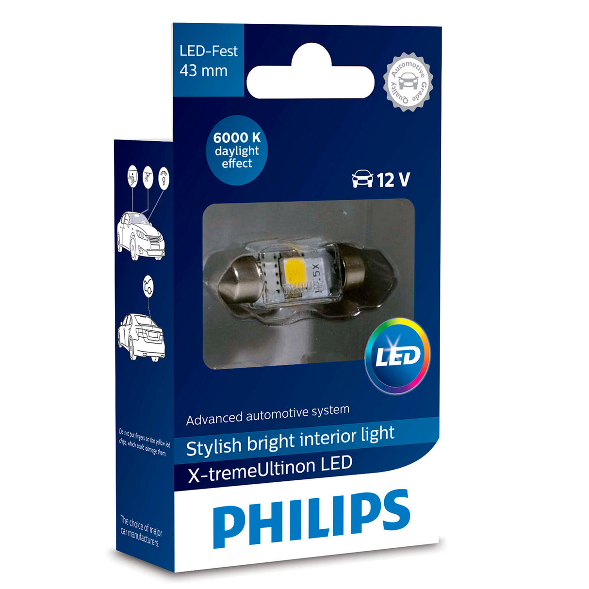 LED-spollampa PHILIPS 43 mm, X-tremeUltinon +200%