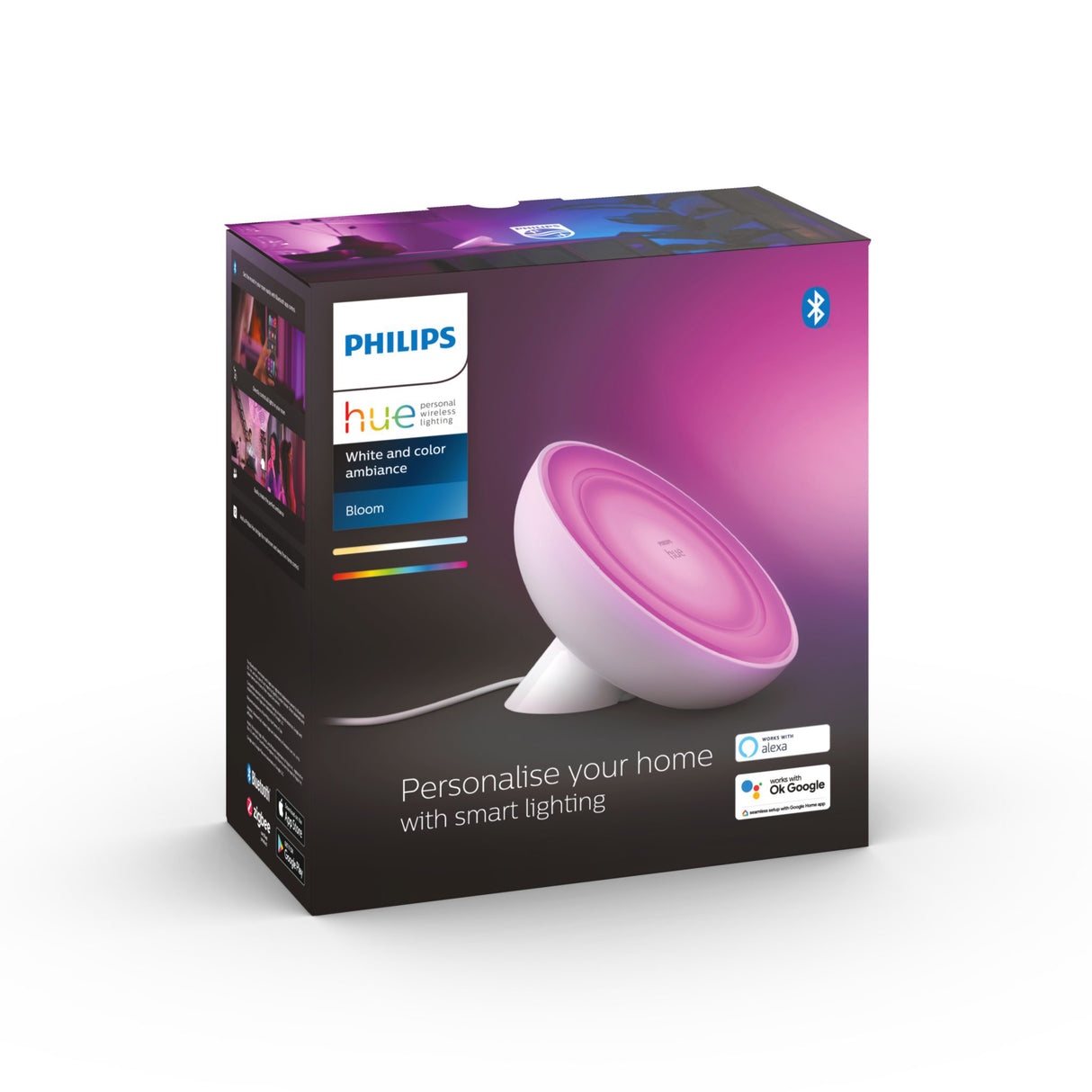 Bordslampa Philips Hue Bloom, 500 lm, Vit