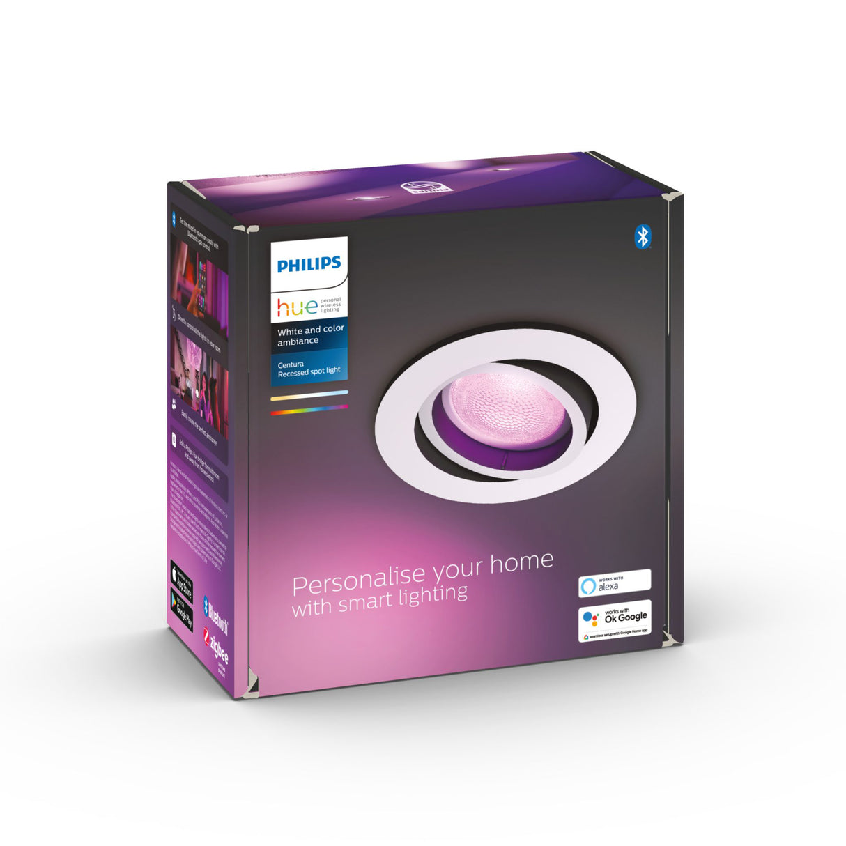 Spotlight Philips Hue Centura Round WCA, 5.7W, 350 lm, 1 st / Vit