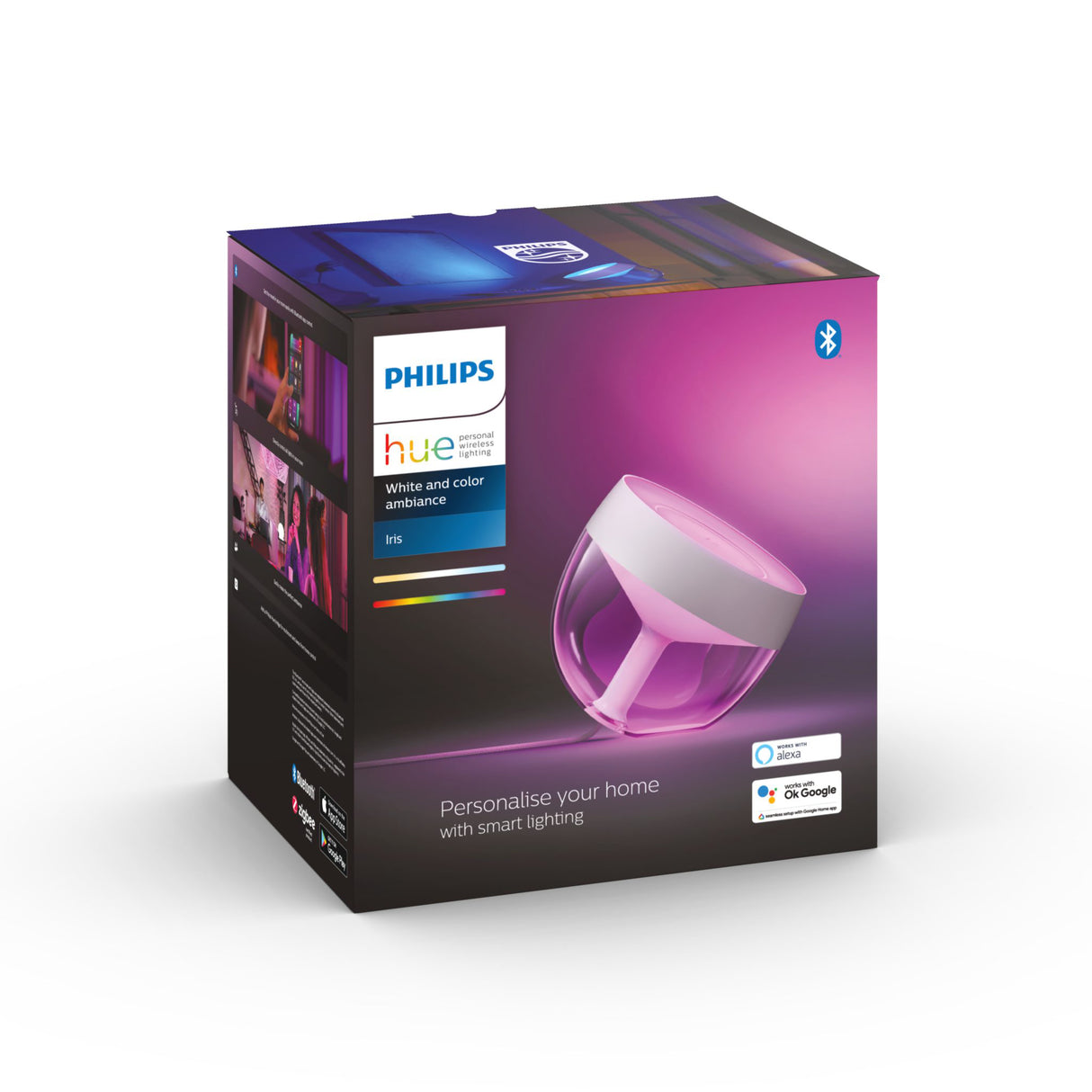 Bordslampa Philips Hue Iris, 570 lm, Vit