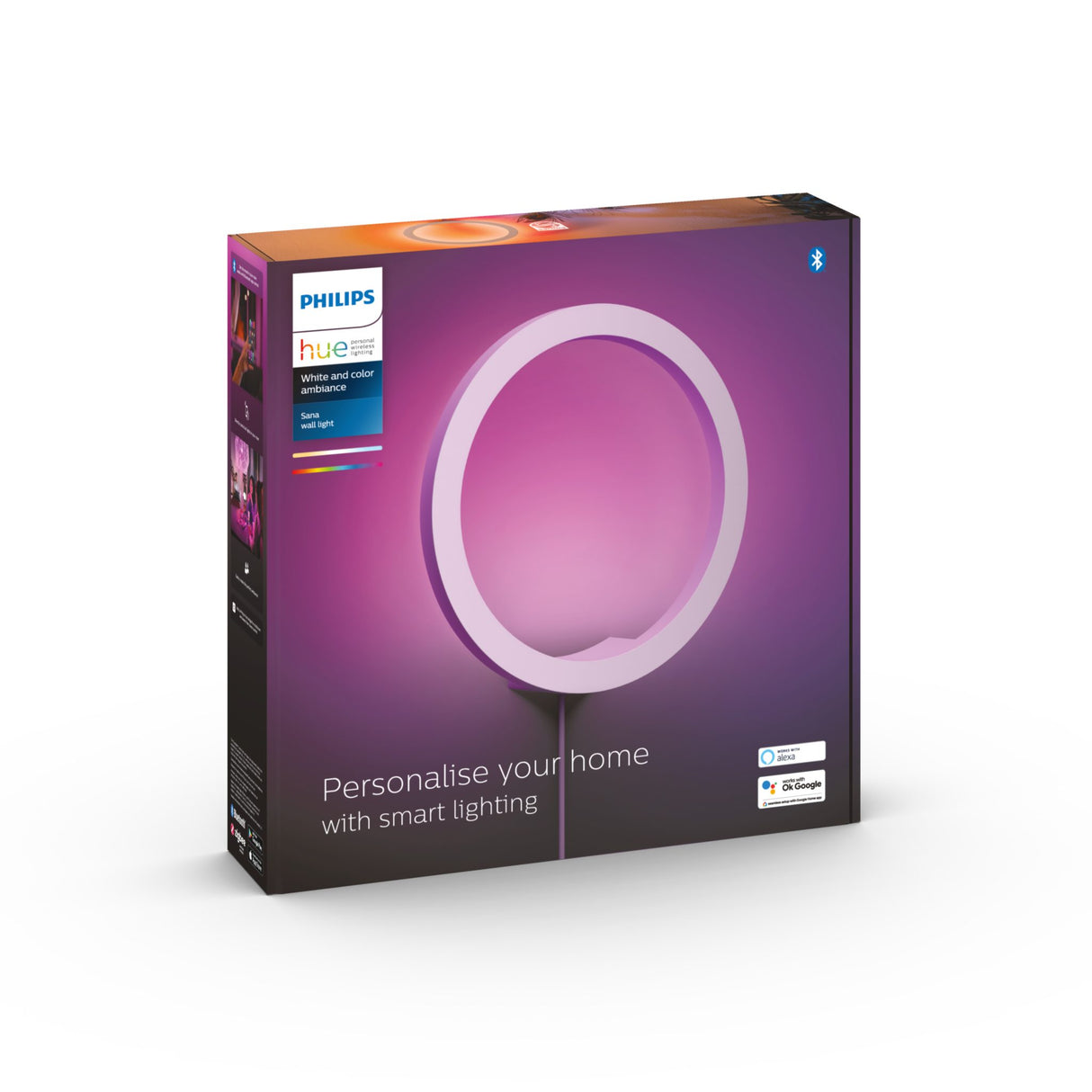 Vägglampa Philips Hue Sana WCA 20W, 2000-6500K, Vit